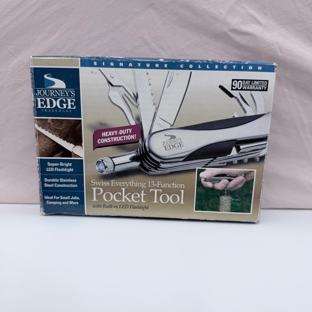 Journeys Edge 13-Function Swiss Everything Pocket Tool LED Flashlight PT-12/4558